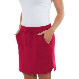 BALANCE COLLECTION Size Small Weekend Skirt Rhubarb Pink Drawstring Waistband